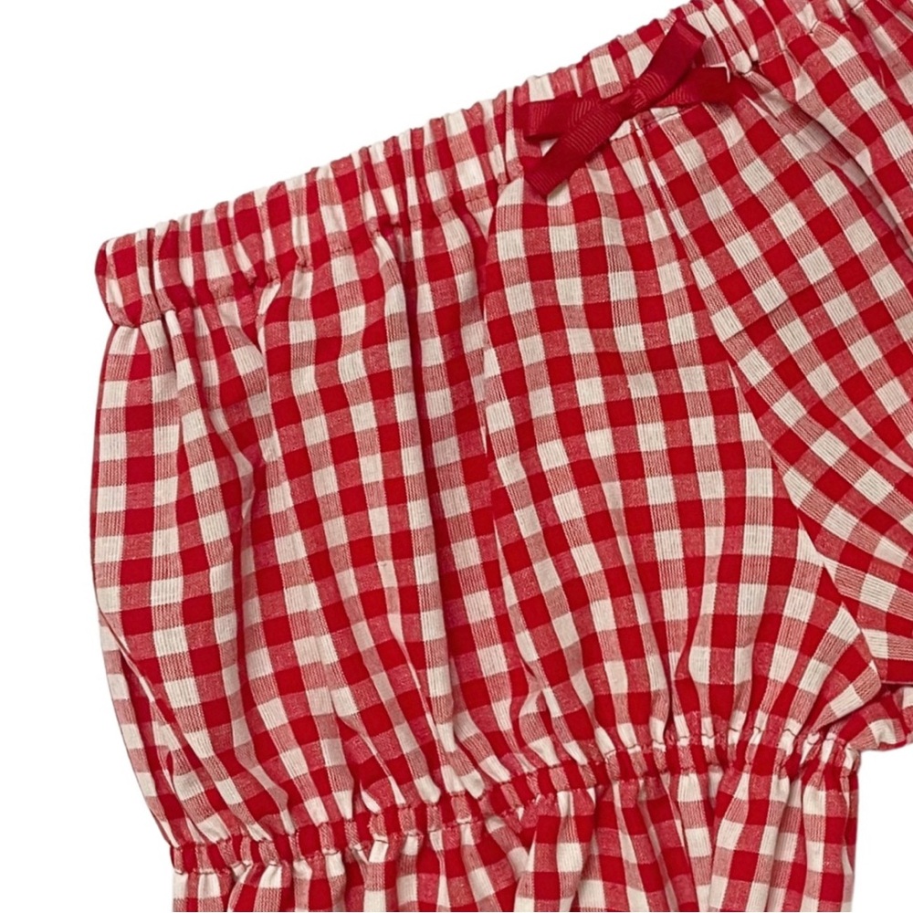 Red Gingham Ruffle Mini Bloomers - image 2